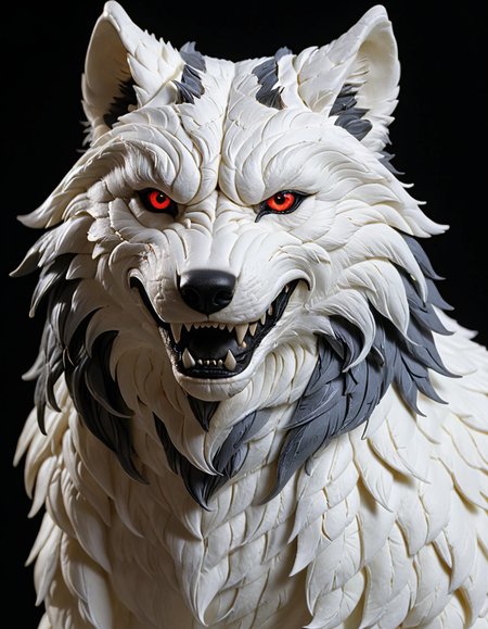 (HD, masterpiece, best quality, ultra detailed), pg-rated, a Wolf made out of WhiteMold, add-detail-xl<lora:3DPrintingXL.safetensors:1.0:1.0> <lora:add-detail-xl.safetensors:0.8:0.8>