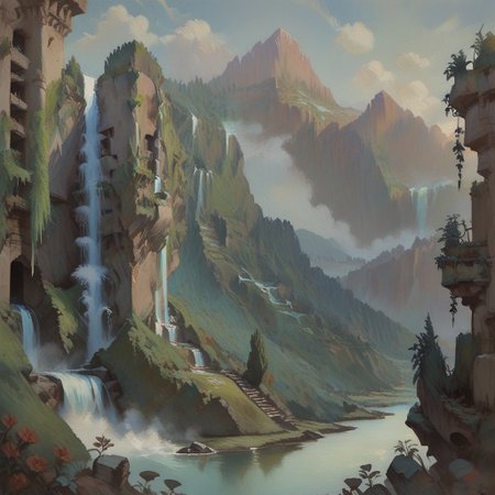 score_9, score_8_up, score_7_up, score_6_up,    ultra detailed, landscape, floating islands, waterfalls