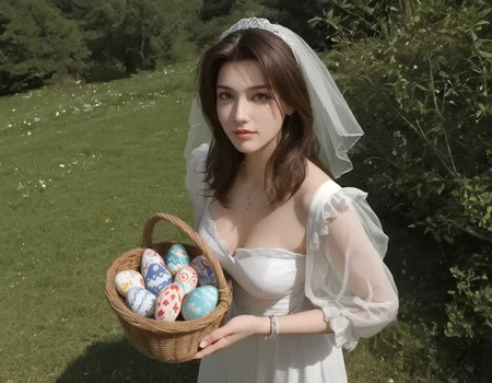 (score_9, score_8_up, score_7_up), 1girl, solo, ${theme}, ${outfit}, easter egg, ${accessories}, easter, egg, basket, ${animal_companion}, dynamic angle, detailed background, ${pose}, sunny lighting, ${setting}, Priscilla S. Asagiri,