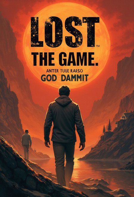 Book cover: "Lost". The Game.
Author: "God Dammit" , it's been years
rmcebkCE style
