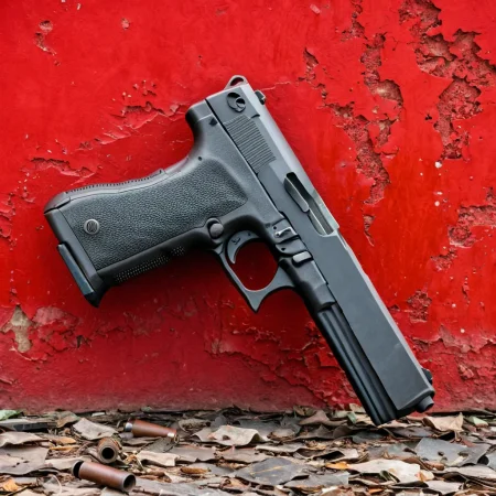 (handgun showcase) <lora:54_handgun_showcase:1.1>
Red background,
high quality, professional, highres, amazing, dramatic,
(Abandoned city and nature reclaiming streets:0.5),