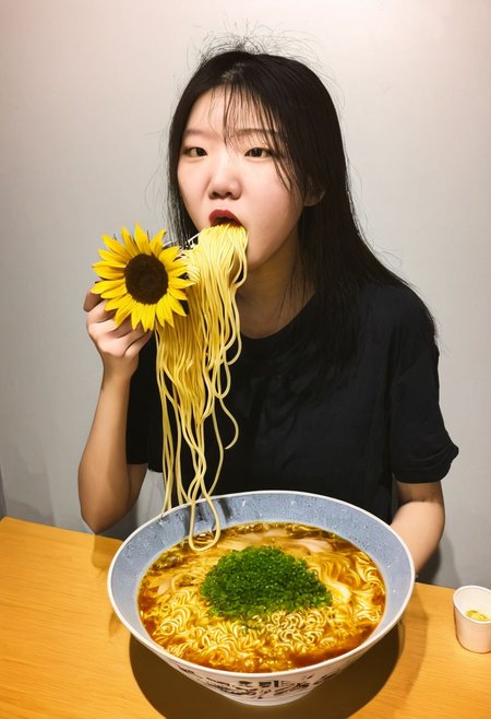 AI Drawing Anime Characters Eating Ramen (Meme Diffusion)