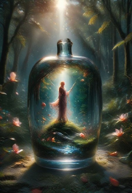 There a glass Apple sculpture, concealed inside is a picture of a beautiful Japanese landscape inside of it with pink trees and falling leaves, in the dark, detailed image, 8k, 8k high quality detailed art, the moon, perfect sphere, amazing wallpaper, digital painting highly detailed, 8 k hd detailed oil painting, beautiful art uhd 4 k, focus on glass apple, close up, bokeh, unfocused counter top background   Vibrant glass red apple, glossy surface, intricate details, vivid green leaves, miniature Adam and Eve figures inside, symbolic scene, ethereal atmosphere, zbrushcentral contest winner, cherry blossom tree background, meticulous craftsmanship, high realism, impeccable symmetry, 8K resolution, captivating colors, dynamic lighting, digital art masterpiece, by renowned artist, enchanting and thought-provoking composition.
More about Enchanted Glass Apple: A Digital MasterpieceA stunning digital artwork featuring a vibrant glass red apple with intricate details, containing miniature Adam and Eve figures. Set against a cherry blossom tree background, this piece showcases meticulous craftsmanship and high realism in an ethereal and symbolic scene.
#craftsmanship #digitalmasterpiece #ethereal #glassart #symbolism
