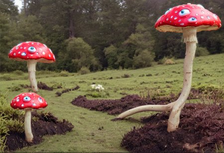 photo Alien-themed anthropomorphic biomechanical android (monster alien:2) mushroom, Extraterrestrial, 35mm photograph <lora:y2kmadmix_db-v0.0.1-extract:1>