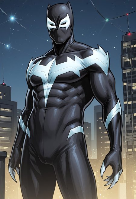 Black Panther "Venom" Symbiote (Marvel Venomverse Comics) [Illustrious/Pony]