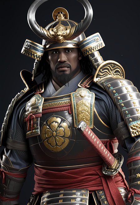 masterpiece, best quality, amazing quality, dutch angle, abstract background, BREAK
1boy, solo, male focus, acs_yasuke, samurai helmet, dark skin, black eyes, facial hair, beard, samurai armor, BREAK
<lora:cfg_scale_boost:.6>   <lora:Yasuke_-_Assassins_Creed_Shadows_-_ILXL:1>