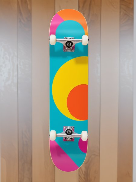 EdobSkate,skateboard featuring abstract art with vivid colors and shapes, complemented by a background of a modern art gallery<lora:EdobSkate_XL_v1.0:0.8>, best quality, uhd, 8k, detailed