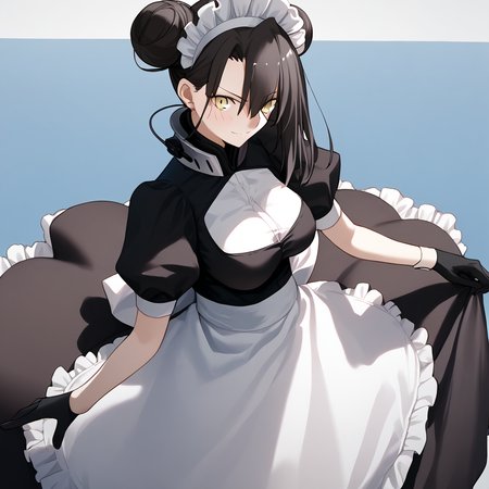 <lora:Takeuchi_Takashi_PonyXL_style_v01:1>
<lora:agent.pony:1>
score_9 , score_8_up , score_7_up , source_anime , 
masterpiece , best quality , ultra-detailed , 
BREAK
agent \(girls' frontline\), maid
1girl , woman , huge breasts , light smile , light blush , ((medusa (fate)):0.5)  , 
long black hair  , maid dress ,  
Wariza