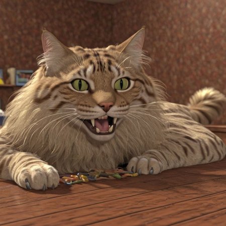 1990s CGI of a cat