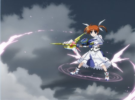 detailed background, shiny skin, rating safe, 
<lora:nanoha.pony:1>,
nanoha,  cannon,  divinebuster,