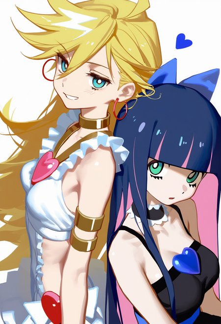<lora:SDXL\Illustrious\dj_sloppa_noob_v2_vpred.safetensors:0.6:1.0>(no lineart:1.1),Tsukumizu,(porforever:0.5),(rei \(sanbonzakura\):0.8),ask \(askzy\), (ciloranko:0.7), (sho \(sho lwlw\):0.9), (as109:0.75),  stocking_\(psg\), panty_\(psg\), long_hair, back to back, breasts, looking_at_viewer, blush, smile, open_mouth, bangs, blue_eyes, multiple_girls, blonde_hair, dress, bow, 2girls, cleavage, hair_between_eyes, bare_shoulders, jewelry, medium_breasts, green_eyes, blue_hair, collarbone, upper_body, pink_hair, purple_hair, ahoge, hair_bow, heart, multicolored_hair, earrings, frills, parted_lips, sleeveless, choker, shiny, blunt_bangs, necklace, two-tone_hair, aqua_eyes, eyelashes, sleeveless_dress, siblings, blue_bow, red_dress, frilled_dress, bright_pupils, white_pupils, hoop_earrings, colored_inner_hair, frilled_choker  ,very aesthetic, masterpiece, best quality, highres, absurdres