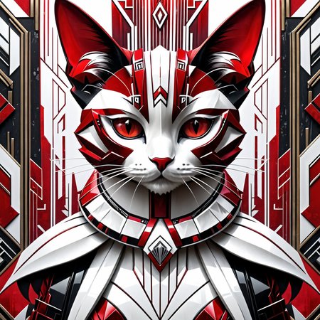 masterpiece,high resolution,
 ,<lora:art_deco-v4-xl-8:0.8>,
,art deco,artdeco_v4,
3d,poster,cat,cyberpunk,red and white
