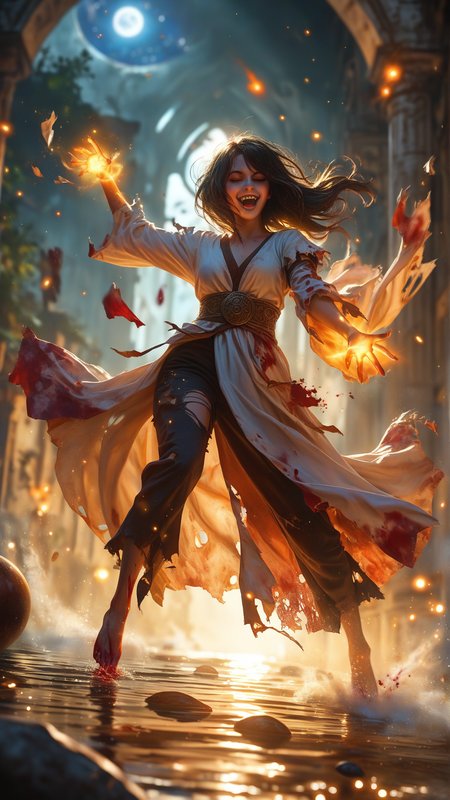 score_9, score_8_up, score_7_up, score_6_up, score_5_up, source_furry
happy
1girl, solo, undead girl, glowing hands, bloodstained clothing
ancient robe, torn and soaked in blood, glowing tattered sleeves
shredded and torn pants, rotting fabric, glowing feet beneath
character focus, dynamic angle, dynamic pose
along the arc of a planetary ring