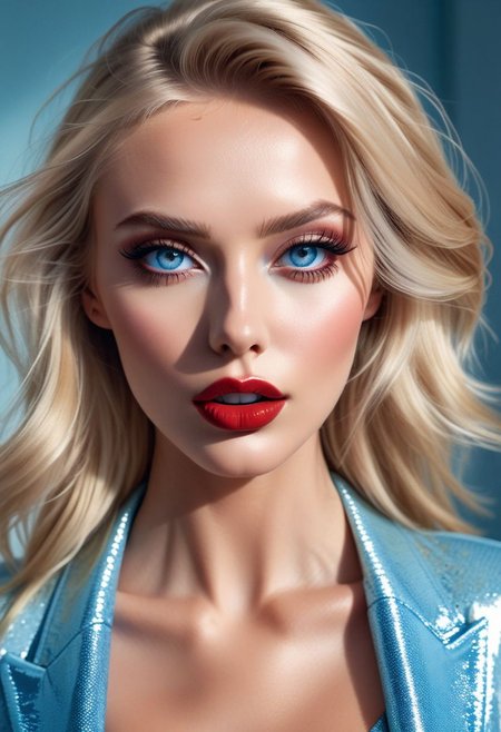 score_9, score_8_up, score_7_up, (full body photo with legs:1.4), photorealistic, glamour photography of a swedish model, glamour vibe, long blonde hair, mascara, eyeliner, pale skin, sunken cheeks, full expressive lips, red lipstick, almond shaped light blue eyes, (blonde thin eyeborws:1.2), Dimples, smokey Pink eye makeup, Defined jawline, skin pores, warm natural lighting, realistic skin texture, highly detailed photography, 3d, vibrant, insanely detailed, hyperdetailed, expressive provocative face expression, very sexual. film poster look, film grain, ann8
