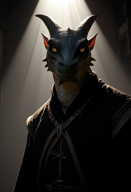 score_9,score_8_up,score_7_up, D&D, fantasy, medieval,
1dragonborn, solo, slender, frail, goat looking, tragic, Dragonborn, furry dragon, bald,
dynamic angle, looking at viewer. backlit, spotlight. night time.