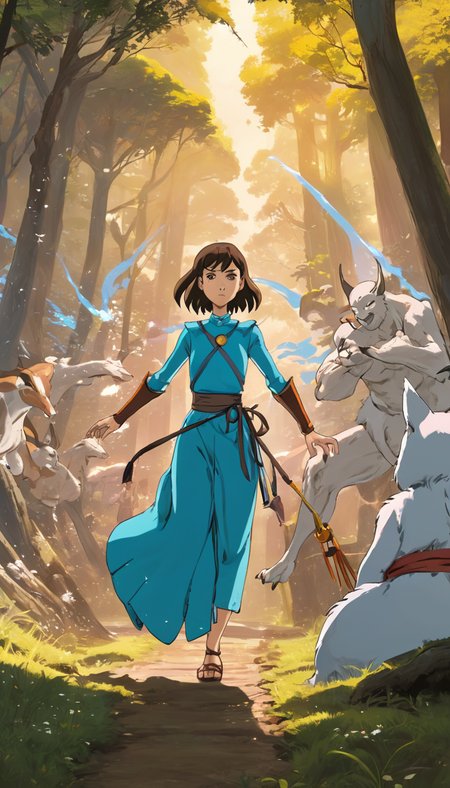 Cinematic scene, hero view, d4s sorceress <lora:diablo_4_sorceress_v0.0.1:1>, action pose, nature, detailed background, masterpiece, best quality, high quality, absurdres, (Studio ghibli style, Art by Hayao Miyazaki:1.2), Anime Style, Manga Style, Hand drawn, cinematic, Sharp focus, humorous illustration, big depth of field, Masterpiece, concept art, trending on artstation, Vivid colors, Simplified style, trending on ArtStation, trending on CGSociety, Intricate, Vibrant colors, Soft Shading, Simplistic Features, Sharp Angles, Playful
