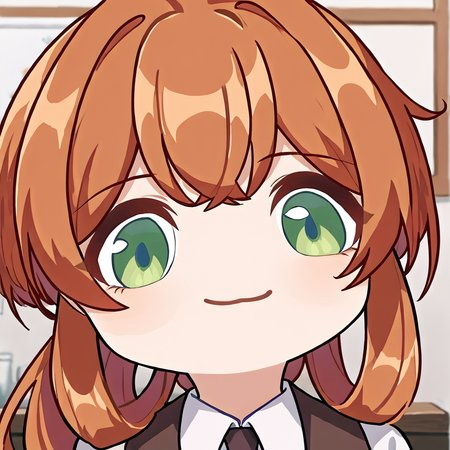 source_9,source_8_up,source_7_up,source_anime,
<lora:springfield-pdxl:0.9>,springmisc,green eyes,auburn hair,ponytail,hair rings,bangs,brown apron,white collared shirt,brown necktie,
<lora:meme_mutsukiface_ponyXL:1>,mutsukiface,chibi,portrait,smile,closed mouth,close-up,