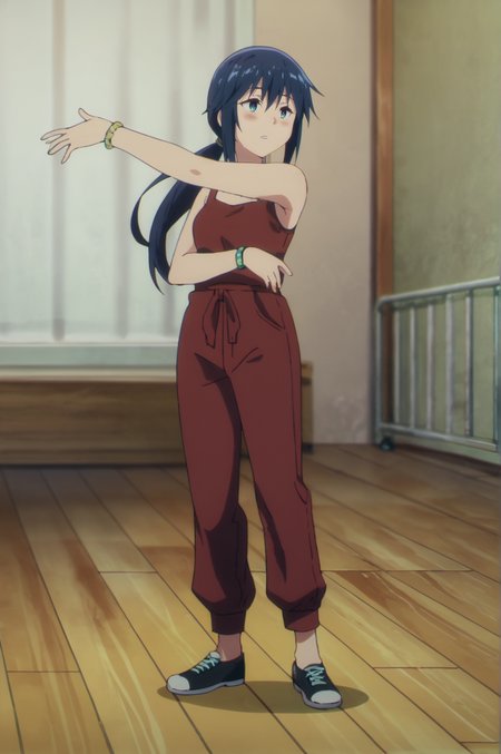 score_9, score_8_up, score_7_up,anime_source, source_anime, best background, detailed background, anime screencap,  Sachiko Fujinuma, long hair, ponytail, indoors, dancing , blush, full body,  <lora:JN_Sachiko_Fujinuma:0.8> <lora:JN_Arknights_Anime_Artstyle:0.8>