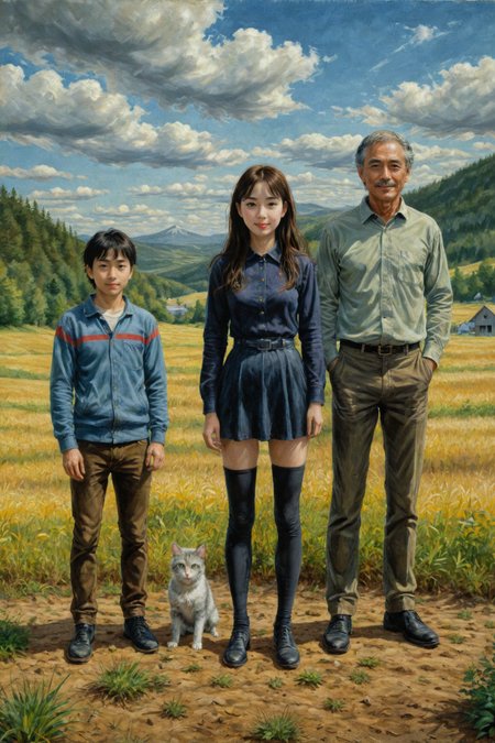 full body length 8k cinematic  oil painting <lora:oil_painting_envy_anime:0.60>  by (((Junji Ito) and Emilia Wilk) and Fred Cress) and Peter Holme III,   Elmore_Style_LX <lora:Elmore_Style_LX-000011:0.60>   <lora:more_art:0.20> <lora:RMSDXL_Enhance:0.45> <lora:RMSDXL_Creative:0.35> <lora:RMSDXL_Photo:0.45> <lora:RMSDXL_Darkness_Cinema:0.50> <lora:clothing_slider:1.00>  <lora:great_lighting:1.00> <lora:aesthetic:0.85> <lora:looking_at_viewer:0.75> <lora:photorealistic_portrait_v2:0.15> <lora:attractive_v2:0.15> <lora:extremely_detailed_v2:0.15> <lora:XDetail_heavy:0.45> <lora:add_detail:0.75> <lora:perfect_eyes:0.15> <lora:perfect_hands:0.15> <lora:midjourney:-0.15>
