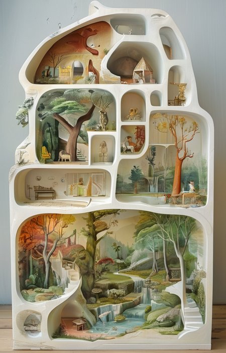 masterpiece,best quality,<lora:tbh242-sdxl:0.9>,illustration,style of Cutaway view animals