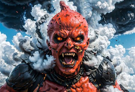 According to the rules, in such cases, it was supposed to become a black impenetrable cloud, fill the entire space with itself, catch up with  red DEVIL SPAWN horror and look at him with an ominous luminous look from nowhere and from everywhere, which Bomchi immediately did.  Feeling of fear, feeling of horror,rich colors, ultra clear image, more realistic, high resolution photos, 8K HD wallpapershigh quality, intricate details,  ultra detailed, ,depth of field, 8k resolution trending on Artstation Unreal Engine 5, Epic,detailed background, <lora:xl_more_art-full_v1:1.2>  <lora:JuggerCineXL2:0.8> , Cinematic,  <lora:EnvyActionShotXL01:0.8> action shot
