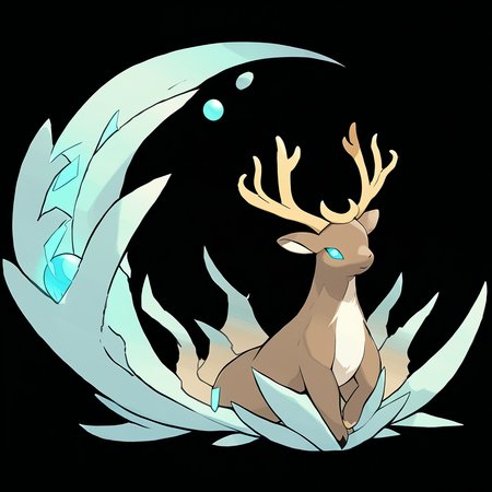 <lora:pokemon_pony_xl:1>, watercolor creature art like pokemon, Type: Bug, Type: Fighting, Egg Group: Dragon, is a pokemon creature that The creature forges paths through the wilderness, leaving a trail that Huldra follow in search of new homes,Its skin is etched with Cyan runes that glow when it channels Ice energies for spells or attacks,It has a Brown ridge on its back that can unfurl into a stunning beauty,It sings to the moon, a lullaby that soothes the restless and guides the dreamers through the realms of sleep,The animal's antlers are adorned with Cyan orbs that store magical energy score_9, score_8_up, score_7_up, score_6_up, score_5_up, score_4_up.  Simple black background, (Masterpiece:1.3) (best quality:1.2) (high quality:1.1)