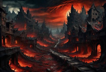 EdobHorrorLandscape,
ghst-3000, OverallDetail,
A landscape of a curse village in europe,
red sky,
hopeless, nightmare, broken lights, dark ambiant,
HDR, HD textures, intricated details, 8k,