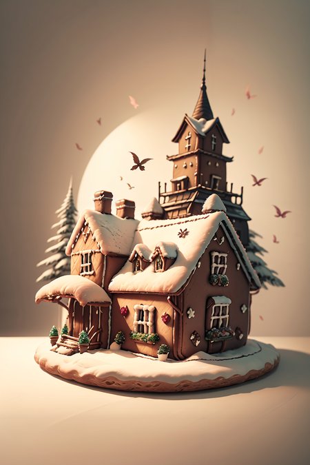 <lora:Calligraphy-ink-style-darquelilly-v1:1> calligraphyinkstyle, fairy tale, a house made of gingerbread and pastries, everything is covered with powdered sugar snow, house made out of pastry, pink background <lora:ral-pastry-sd15:1>