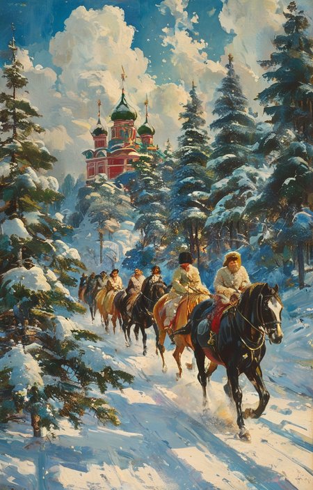 masterpiece,best quality,<lora:tbh263-sdxl:0.9>,illustration,style of Boris Kustodiev animals