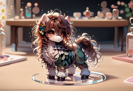 score_9, score_8_up, score_8_up, 1boy, masterpiece, <lora:MegaFluffyPonyV2:1>, 
megafluffypony, furry, fluffy,  full body, pony, feral, green and black fur, brown hair, brown eyes, masculine, annoyed, behind the bar, coffee, croissants, 
(acrylic box), acrylic tile,fullbody