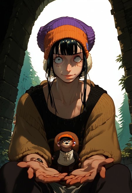 score_9, score_8_up, score_7_up, score_6, score_5, anime, hyper detailed face, perfect face, perfect eyes, perfect anatomy, perfect hands, closeup, 1boy, solo, black eyes, black hair, fully clothed, athletic, dungeon, medieval fantasy, ((koala hat, koala beanie, animal hat, fur_ears, gray_vear_ears, gray_beanie, Croco_scar across face))