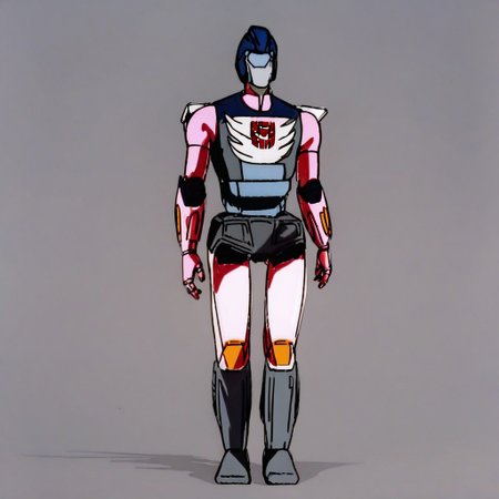 Score_7_up, score_8_up, 2d, source_cartoon, TOptimus, robot, no face, full body,, legs, feet,, simple background, Transformers, Animation, <lora:Transformers 86 FT-000005:1>