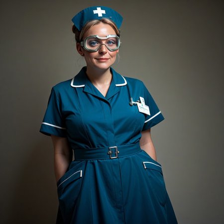 score_9, score_8_up, score_7_up, score_6_up,
1girl, NHS Nurse Dress, kubaz, alien:1.3, dark blue dress, snout:1.2, goggles