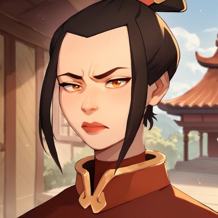 score_9, score_8_up, score_7_up, score_6_up, score_5_up, score_4_up, rating_safe, 1girl, Azula, in a Japanese palace 
, portrait