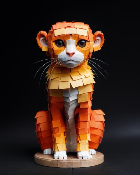 score_9, score_8_up, score_7_up, intricate details, rating_safe,
<lora:Post_It_Note_World_Morph_By_Earth_Dusk:1.2>,
1boy(endposit_notesmorph, paper sculpture, paper sticky notes, post it notes, paper texture, 
feral furry, monkey, 
full body, looking at the viewer, solo, smiling), black background, 
<lora:ral-chrosc-clr:0.3>, ral-chrosc-clr,
<lora:xl_more_art-full_v1:0.3>,
<lora:add-detail-xl:0.3>