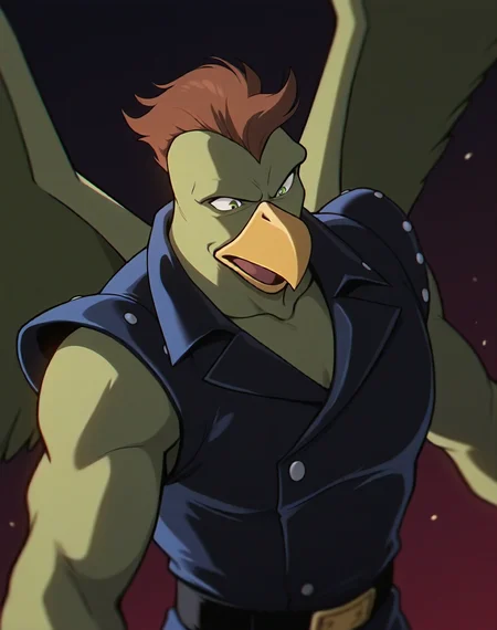 <lora:Griff_(Gargoyles)_(Illustrious)_(AD):1.15> Griff, muscular, monster, 
gradient coloring, dutch angle, 
BREAK very awe, aesthetically pleasing, masterpiece, best quality, amazing quality, very aesthetic, perfect depth of field shot, 
EZRealPONYXL, zPDXL, Smooth Quality, lazympos, IllustQualXL_Pos, lazynsfw,