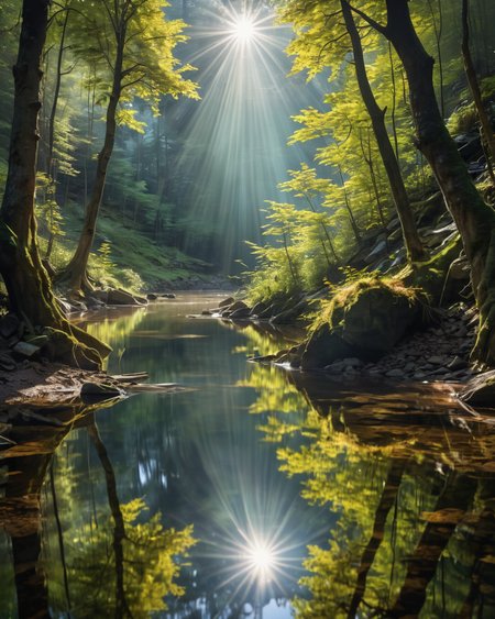 Warrior searching, water, reflections, transparency, skillful, vivid color, The Valley of the Lost, Jerzy Duda-Gracz,  dense light rays, <lora:add-detail-xl:1>, <lora:xl_more_art-full_v1:0.8>