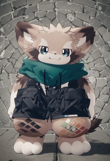score_9, score_8_up, score_7_up, ((((sdgs4by zuppu11)))), feresuto (furry), 1boy, furry, solo, zPDXL3, blushing