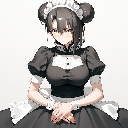 <lora:Takeuchi_Takashi_PonyXL_style_v01:1>
<lora:agent.pony:1>
score_9 , score_8_up , score_7_up , source_anime , 
masterpiece , best quality , ultra-detailed , 
BREAK
agent \(girls' frontline\), maid
1girl , woman , huge breasts , light smile , light blush , ((jeanne d'arc (fate)):0.5)  , 
long black hair  , maid dress ,  
face to face