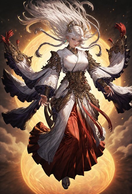 1girl, graycolor_full, <lora:lora-000015.TA_trained:1>, fullbody,
red hakama, white kimono, 
fullbody, detailed face, increase details, ultimate detailed, newest, photorealistic, <lora:DetailedEyes_V3:1> <lora:detailed_hands-000002:1> hand
