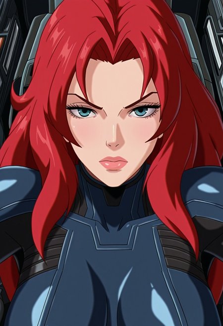 MASTERPIECE, AMAZING QUALITY, HM2K, PORTRAIT, 1GIRL, RED HAIR, BODYSUIT, COCKPIT