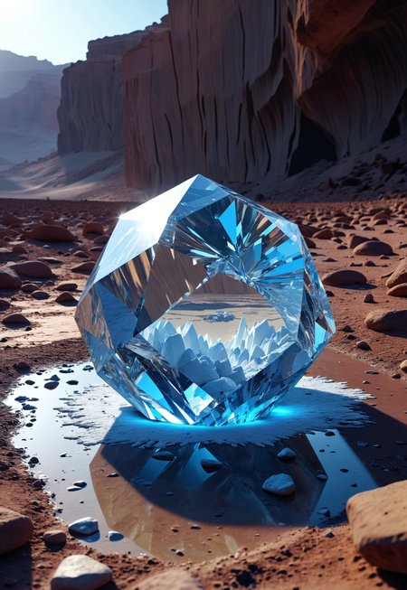 sc3n1ch0r1s0ns, environment, giant gloving crystal formation in the center of the crater, spikey crystals, fantastic fantasy, rocks, flat white desert, wet reflections, roots, , stones, magic light in the darkness,  cliffs at distance
 (8k uhd:1,4)
 <lora:add-detail-xl:1>
 <lora:Dynamic Poses:1>