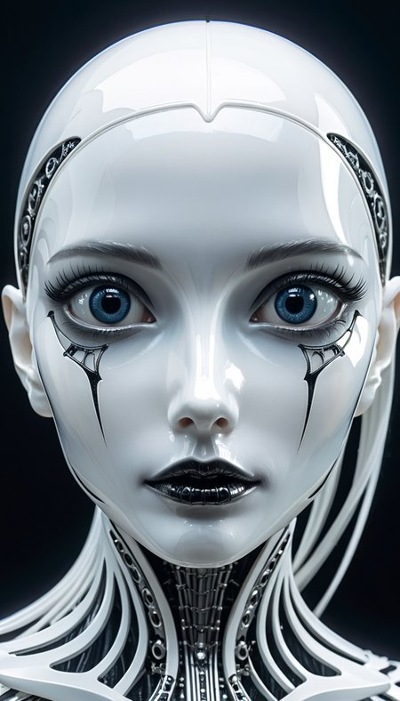 positiv Clip L:
 an award-winning close-up, face, skinny, Gothic, woman, Surrealism, an award-winning, expressive, dramatic, organic lines and forms, dreamlike and mysterious, Surrealism, biomechanical style  . blend of organic and mechanical elements, futuristic, cybernetic, detailed, intricate
positiv Clip G:
 an award-winning an impressive close-up of the face of a skinny Gothic woman that captivates the viewer. Her pale, porcelain-like skin appears almost supernatural, while her dark eyes exude depth and penetration , Surrealism, an award-winning, expressive, dramatic, organic lines and forms, dreamlike and mysterious, Surrealism, biomechanical style  . blend of organic and mechanical elements, futuristic, cybernetic, detailed, intricate