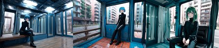 (otherworldly), highly insanely detailed, masterpiece, top quality, best quality, highres, 4k, 8k, RAW photo, (very aesthetic, beautiful and aesthetic), 
1girl, asian female, facing viewer, turtleneck, pants, 
<lora:MM5-v1:0.6>, blue wall, window, sitting, Magic Mirror Car, MM5, indoors, 
1girl, solo, 
(__lazy-wildcards/char/haircolor__),âââ