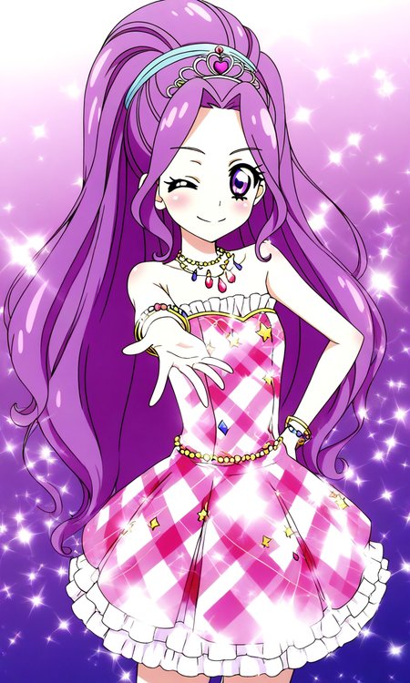 general,highres, ultra-detailed,very aesthetic,best quality ,best hands, BREAK <lora:Kanzaki_Mizuki_aikatsu!_IS:1>
kanzaki_mizuki(aikatsu!), 1girl, solo, purple hair, purple eyes, long hair, ponytail, high ponytail, hairband, very long hair,
one eye closed, smile, dress, jewelry, purple background, necklace, star (symbol), looking at viewer, ;), bracelet, tiara, argyle, gradient background, gradient, plaid, frills,
sparkle, reaching,
