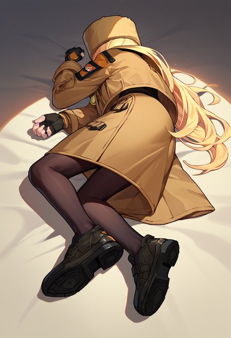 score_9, score_8_up, score_7_up, source_anime, solo, 1girl, strivemillia, lying, on side, fur hat, brown coat, jacket, long sleeves, fingerless gloves, black pantyhose, shoes <lora:meme_yamchapose_ponyXL:1> <lora:ggstrive_milliarage_ponyXL:1>