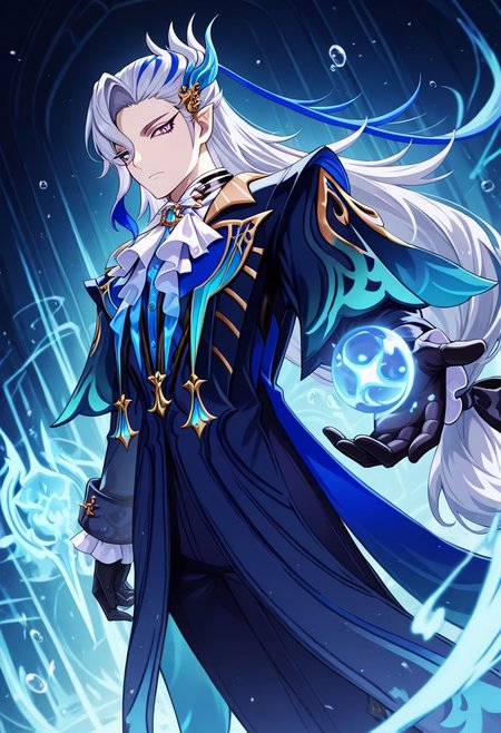 Neuvillette - Genshin Impact (Commission) - Pony + Illustrious