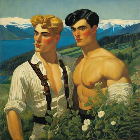 gay romance novel cover by Nikolai Astrup