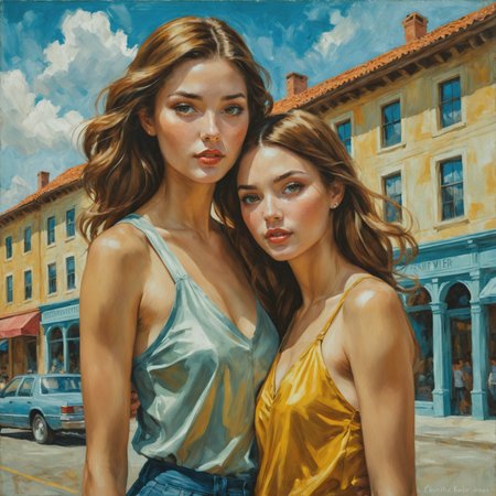 by ( Charlie Bowater  and ( Kelly Mckernan  in the style of (( Bruce Weber ))) and  Martine Johanna ), oil painting <lora:oil_painting_envy_anime:0.60>,   building