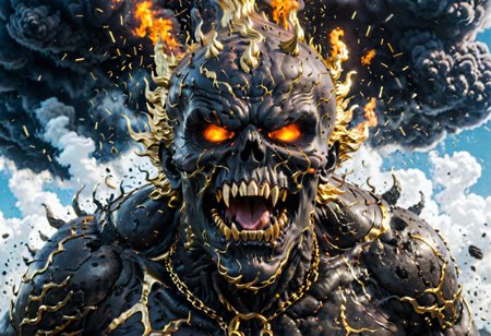 According to the rules, in such cases, it was supposed to become a black impenetrable cloud, fill the entire space with itself, catch up with  gold DEVIL SPAWN horror and look at him with an ominous luminous look from nowhere and from everywhere, which Bomchi immediately did.  Feeling of fear, feeling of horror,rich colors, ultra clear image, more realistic, high resolution photos, 8K HD wallpapershigh quality, intricate details,  ultra detailed, ,depth of field, 8k resolution trending on Artstation Unreal Engine 5, Epic,detailed background, <lora:xl_more_art-full_v1:1.2>  <lora:JuggerCineXL2:0.8> , Cinematic,  <lora:EnvyActionShotXL01:0.8> action shot